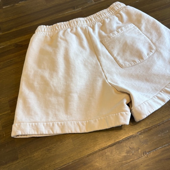& Other Stories Cream Sweat Shorts Drawstring Pull On Stretch Khaki EU 36 - Picture 8 of 9